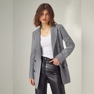 Aritzia Wilfred New Margaux Blazer Soft Grey / Cream